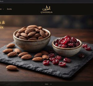 Assorted mamra badam and dried cranberries on stone tray