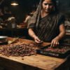 Mamra almond sorting by artisan hands in Surat facility