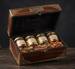 Miniature luxury gift hamper casket view