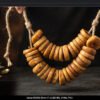 Soft golden Afghan Anjeer dried figs strung on rustic hemp rope