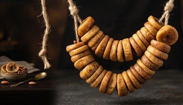 Soft Golden Afghan Anjeer Dried Figs Strung Clean
