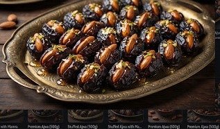 Stuffed Gourmet Ajwa Dates Stuffed With Whole Clean